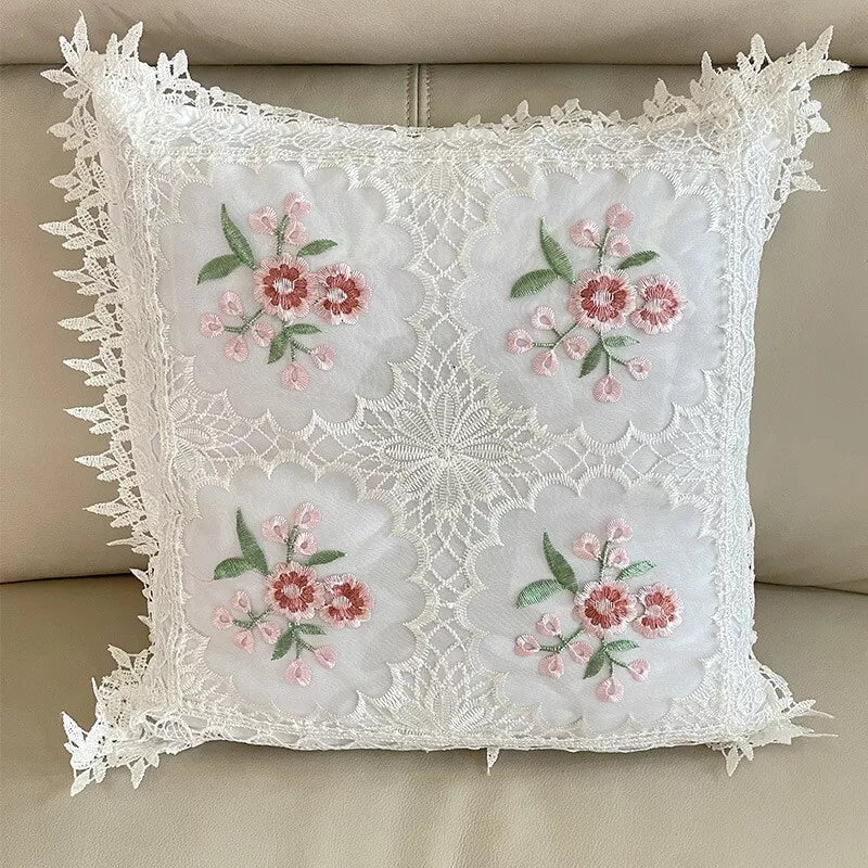 Embroideried Cotton Cushion Cover 45cm